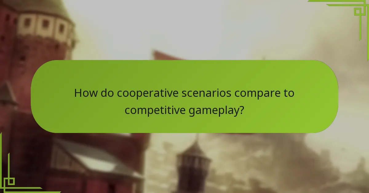 How do cooperative scenarios compare to competitive gameplay?